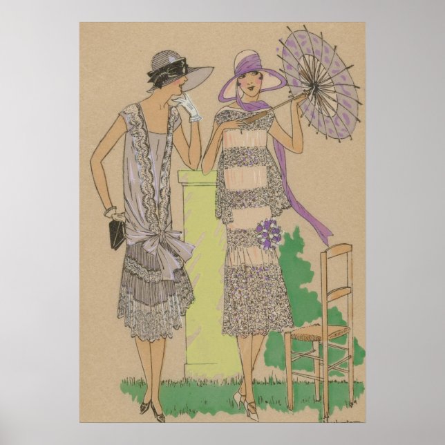Poster Flappers na moda Primavera, 20 damas (Frente)