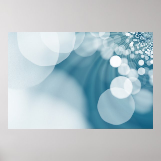 Poster Flare azul de fundo da lente (Frente)