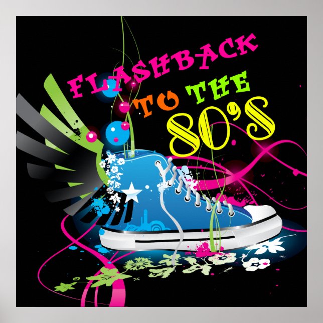 Poster Flashback Para O Neon Sneaker anos 80 (Frente)