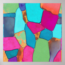 Flat Color Toxic Corrosion Abstract Tapestry