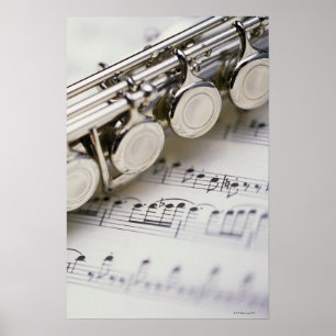 Poster Flauta na partitura