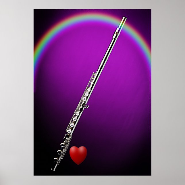 Poster flauta ou flutista (Frente)