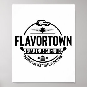 Poster Flavortown Men And Women Foodies Gift Flavort