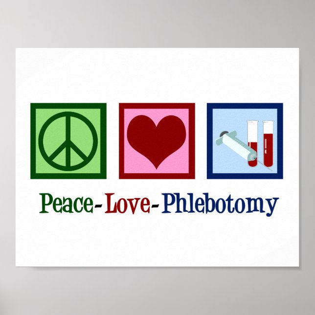 Poster Flebotomista Paz Amor Flebotomia Consultório (Frente)