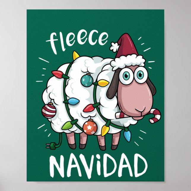 Poster Fleece Feliz Navidad Funny Bonito Boi Natal (Frente)