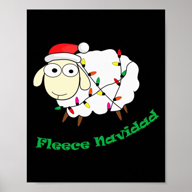 Poster Fleece Navidad - Christmas Sheep Long Sleeve  (Frente)
