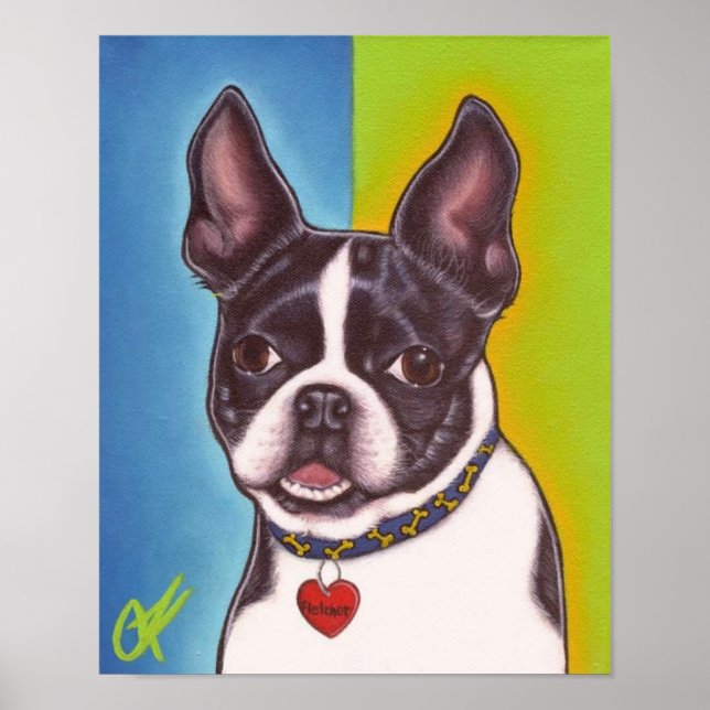 Póster Fletcher o Boston Terrier (Frente)