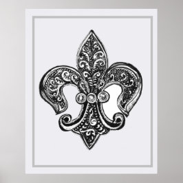 Poster Fleur de Lis