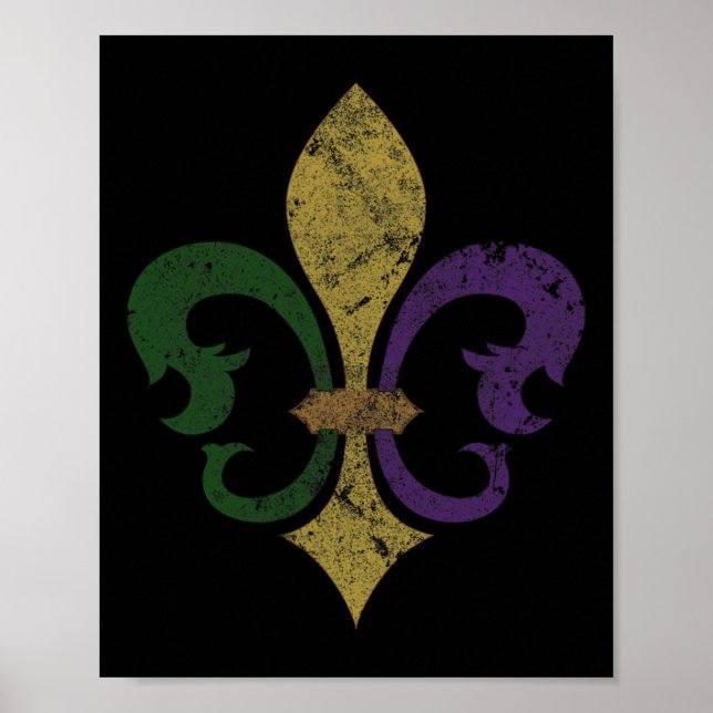 Poster Fleur De Lis Mardi Gras New Orleans S Men Yo (Frente)