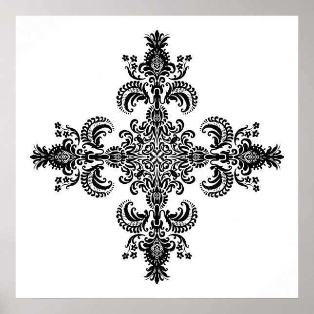 Póster Fleur de lis Meditação 4 cantos (Frente)