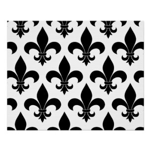Póster Fleur de lis Pattern Classic