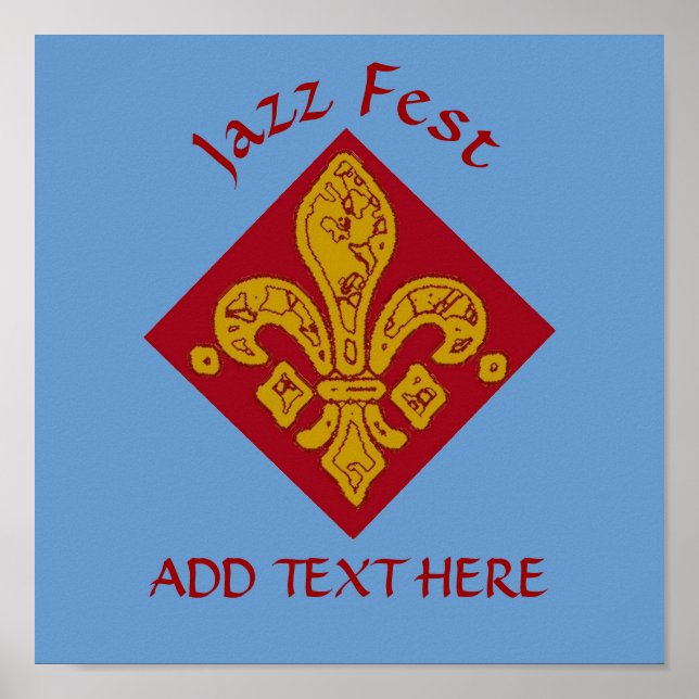 Poster Fleur De Lis Red, Jazz Fest (Frente)