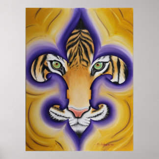 Póster Fleur de lis Tiger
