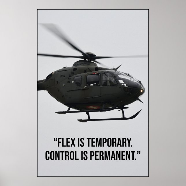 Poster Flex Is Temporary Control Is Permanent Quote (Frente)