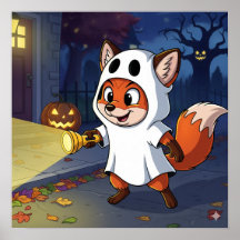 Flicker the Fox - Halloween Ghost