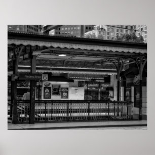 Poster Flinders Street Station Platform Melbourne