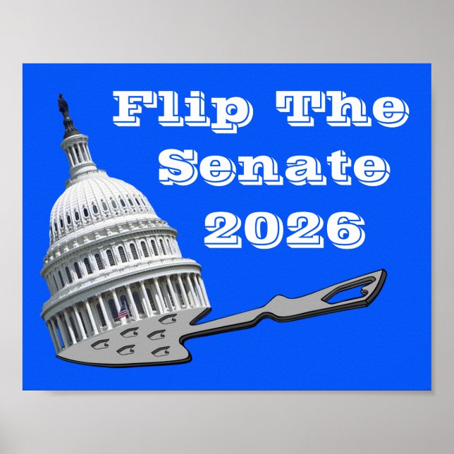 Poster Flip The Senate Vote Blue 2026 (Frente)