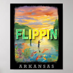 Poster Flippin Arkansas Ar Paraíso da Pesca Sd760