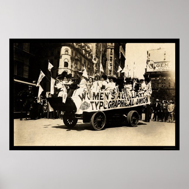 Poster Float in Labor Day Parade Nova Iorque 1909 (Frente)