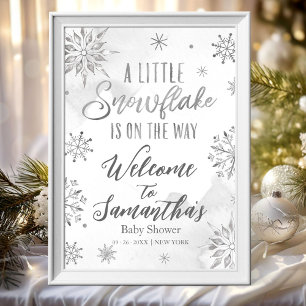 Poster Floco de neve a caminho Sinal de Boas-vindas ao Ch