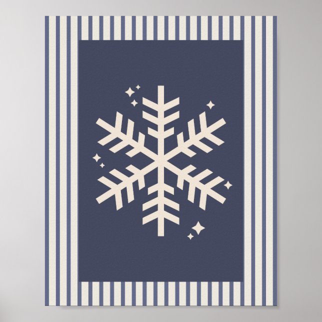 Poster Floco de neve Azul Strike (Frente)