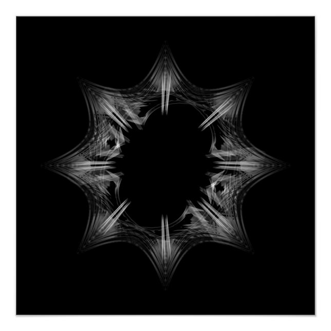 Póster Floco de Neve Buraco Negro - (Frente)