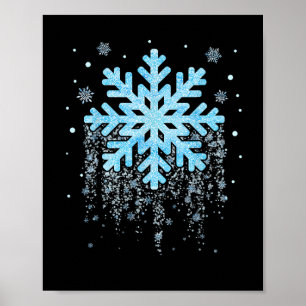 Poster Floco de neve Figurino de inverno Festa de Natal