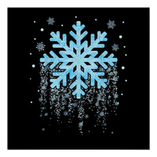 Póster Floco de neve Figurino Inverno Festa de Natal Mens