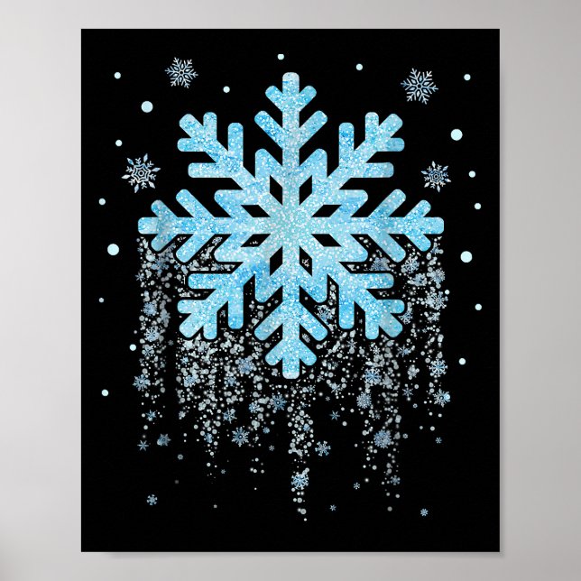 Poster Floco de neve Floco de inverno Marcha de Natal Mul (Frente)