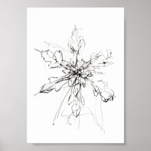 Poster Floco de neve Solteiro Delicado (Frente)