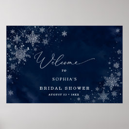 Poster Flocos de Neve à Meia-Noite Boas-Vindas ao Chá de