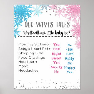 Poster Flocos de neve de inverno Histórias de urze