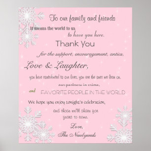 Poster Flocos de neve do inverno que Wedding o poster,