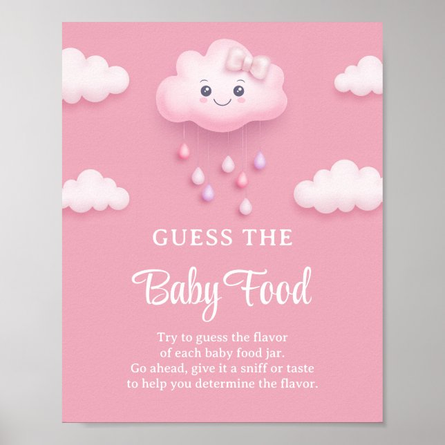 Poster Floffy White Nuvem 9 Adivinha O Jogo da Comida Beb (Frente)