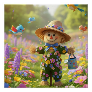 Póster Floowery Scarecrow