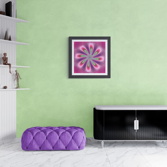 Póster Flor Abstrato doce Fractal (Criador carregado)