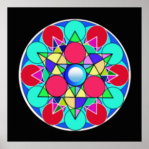Poster Flor abstrato Star