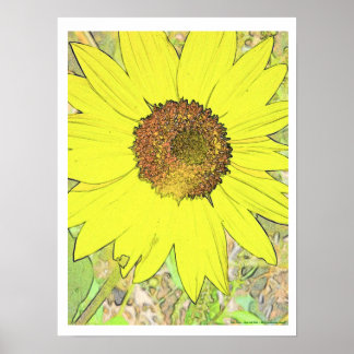 Póster Flor Amarelo