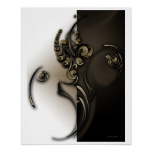 Póster "Flor Antiga", Poster brilhante