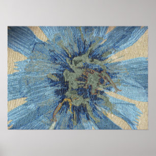 Póster flor azul