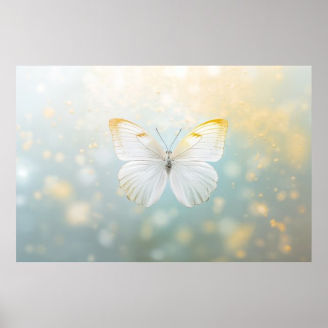 Poster Flor-Borboleta Natureza Serena Tranquil (Frente)