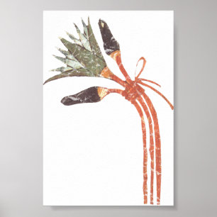 Poster Flor & botões antigos de Lotus do egípcio