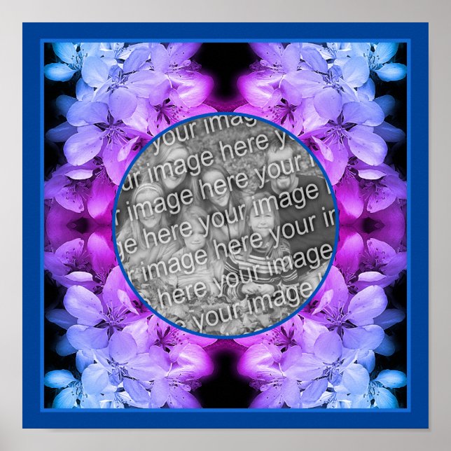 Poster Flor Brilhante Abstrato Tinted Add Your Photo (Frente)