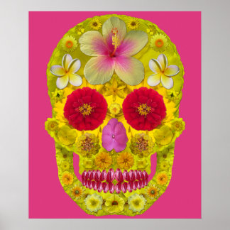 Poster Flor - Caveira 8