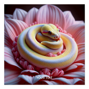 Póster Flor Cobra Amarelo Fantasy