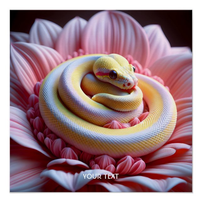 Póster Flor Cobra Amarelo Fantasy (Frente)