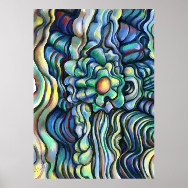 Poster Flor com Anotações (Frente)