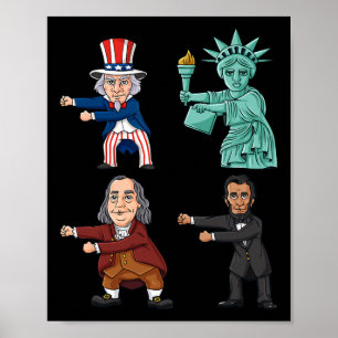 Poster Flor Como Um Chefe Tio Sam Ben Franklin Liberty 4