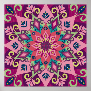 Poster Flor da mandala