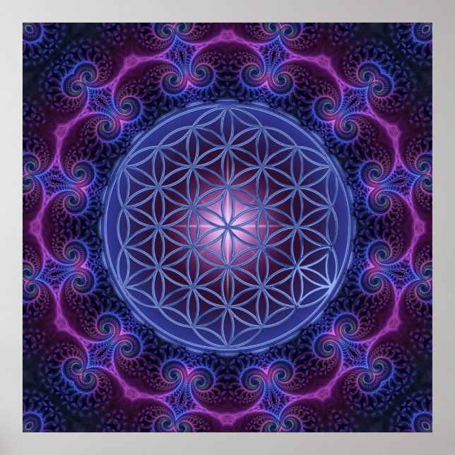 Póster FLOR DA Praça LIFE/Blume des Lebens Mandala II (Frente)